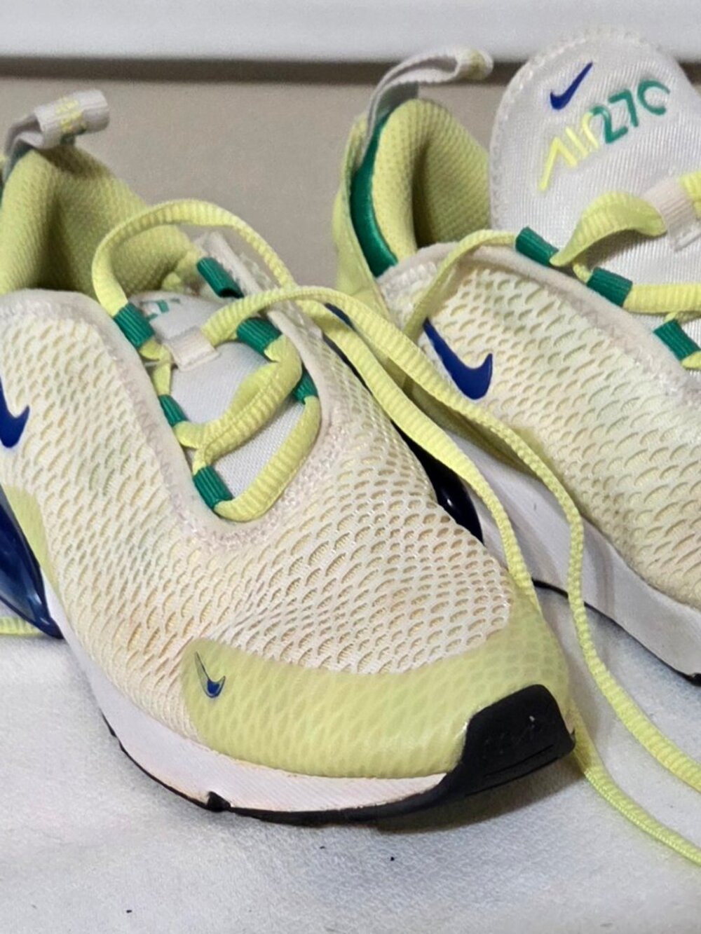 Nike Air Max 270 GS Light Lemon Twist Running Shoes (FN6982 100) SIZE 12C